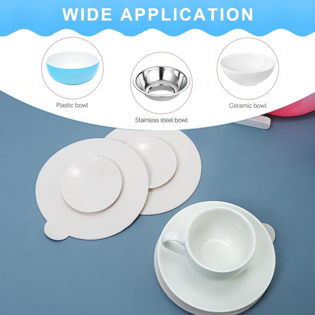 Desktop Suction Cup Mat,Professional Tableware Suction Cup Silicone Coaster, Non-slip Double-sided, for Securing Tableware