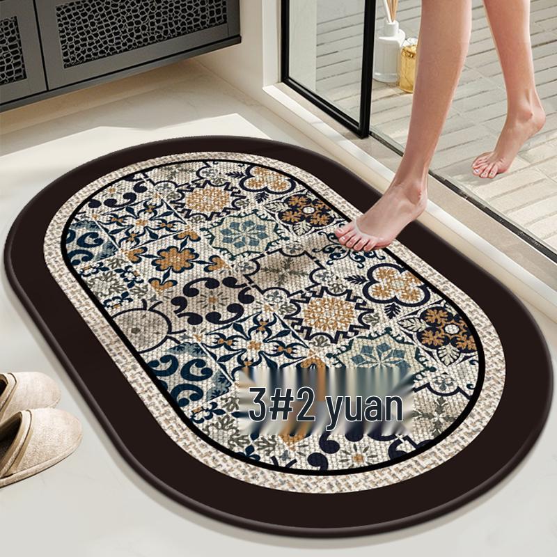 Nordic Style Diatomaceous Earth Bathroom Mat: Wear-Resistant, Dirt-Resistant, Water-Absorbent, Non-Slip.