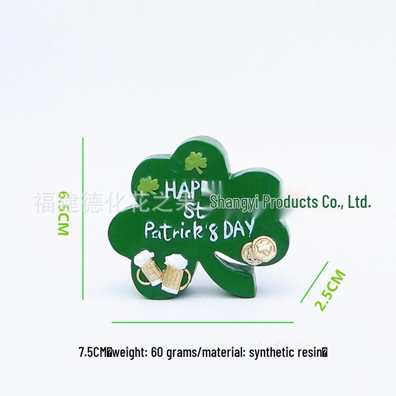 улица. День Святого Патрика Гном-лепрекон Копилка с Шляпой-клевером Смоляное Украшение