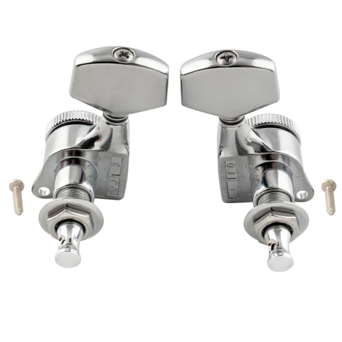 Musiclily Pro L3R3 Locking Tuners for Electric and Acoustic Guitars, with Chrome Large Hex Buttons