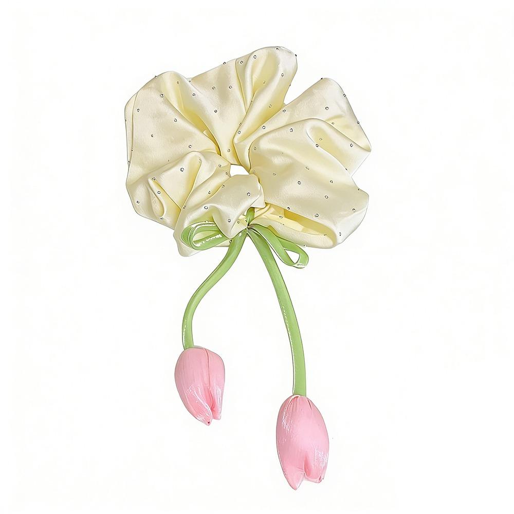 Elastic Material Tulip Headbands Spring Design Flower Elastic Hair Ties  Women Hair Accessories