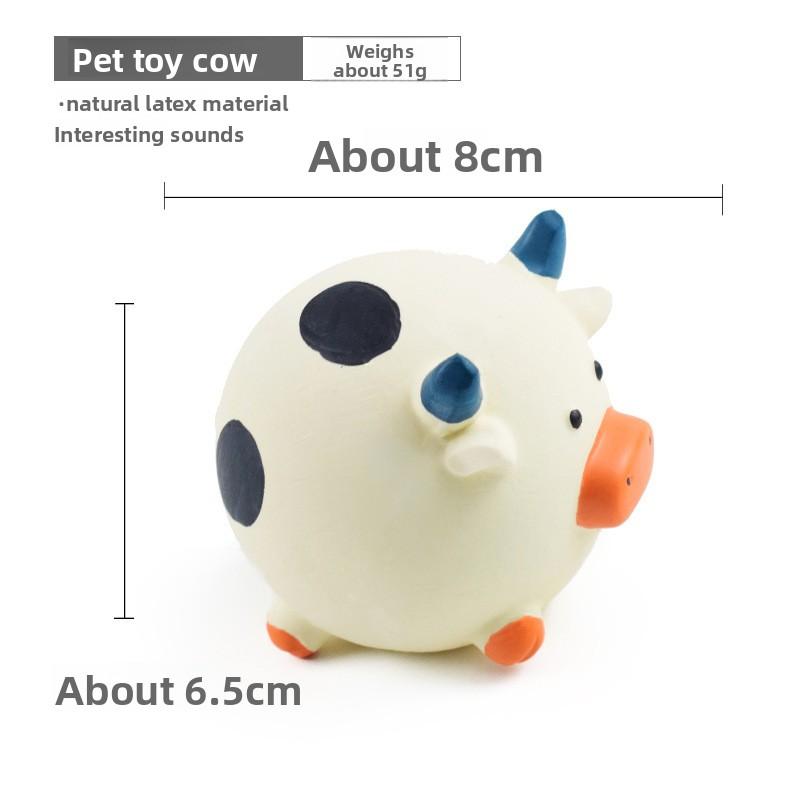 Pet Latex Toy Animal-shaped Latex Toy Squeaking Pig Head Ball Hedgehog Teething Toothbrushing Pet Toy