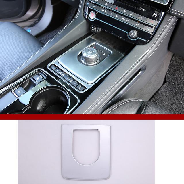 ABS Carbon Fiber Car Central Console Gear Shift Frame Cover Trim Carbon Fiber For Jaguar F-Pace X761 XE X760 XF X260 Accessories
