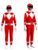 Dinosaur Super Sentai T-Rex and White Tiger Cosplay Bodysuit - Red/Blue Costume