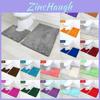Luxurious 2 Piece Bath Mat Set Non-slip Toilet Pedestal With Soft Foam Shaggy Chenille Rug