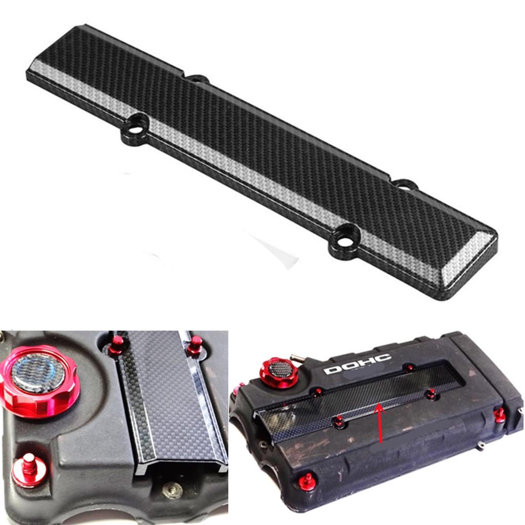 Carbon Fiber Engine Valve Cover Spark Plug Insert for Honda Civic B16 B18 B-Series