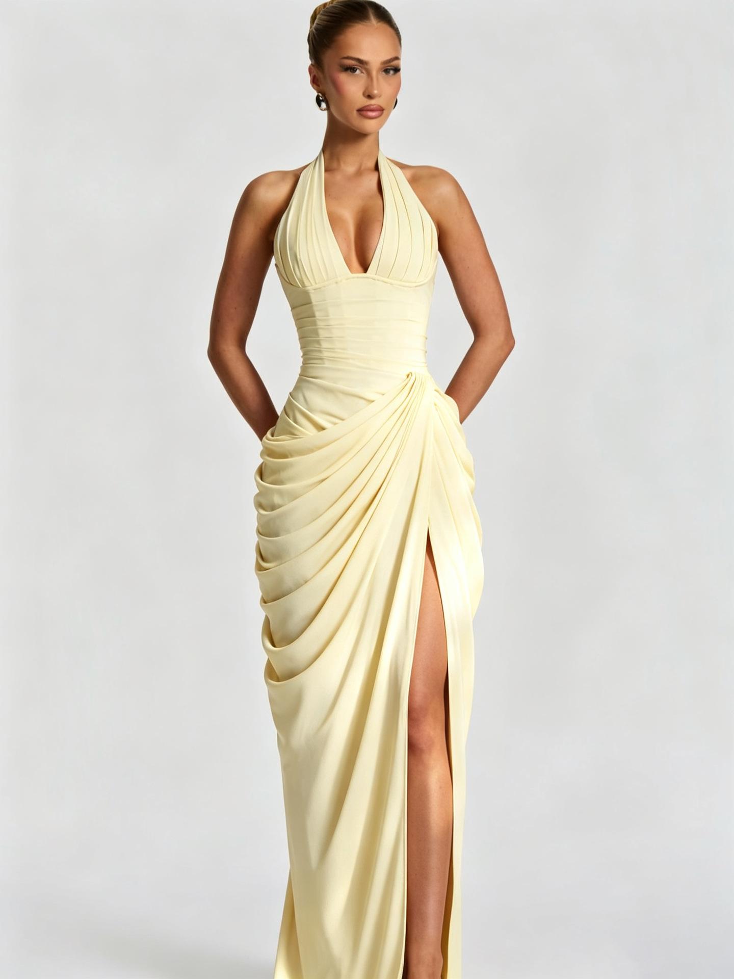European and American sexy dresses, deep