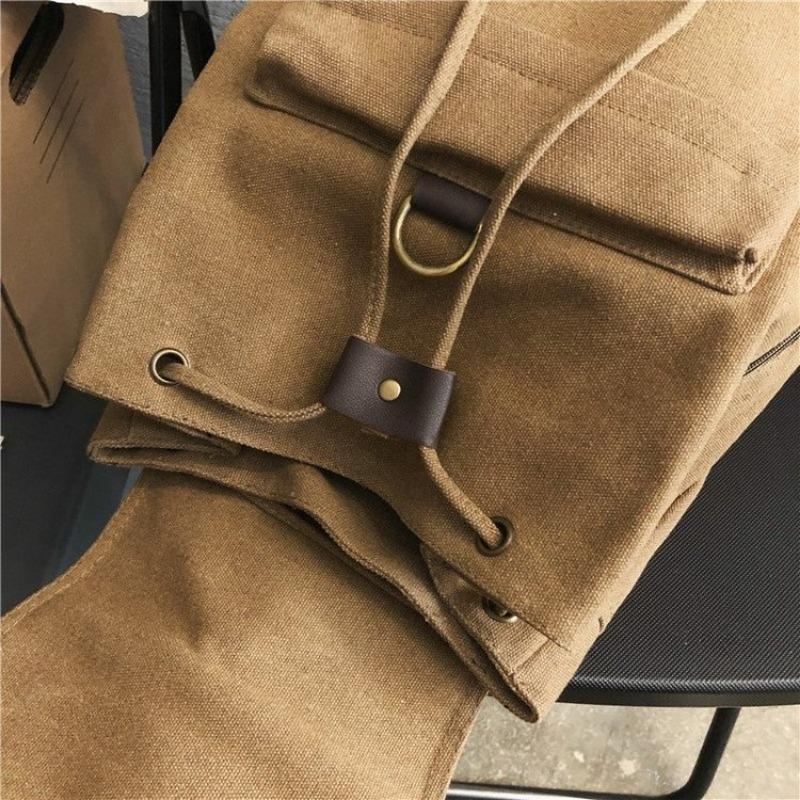 Женский рюкзак Ретро Холщовая сумка Дорожный рюкзак Студенческая школьная сумка — фото 8