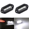 6 LED Lampka do tablicy rejestracyjnej samochodu dla SUV-a Ciężarówki Przyczepy Vana Lampka na stopień Białe żarówki Lampki do tablicy rejestracyjnej samochodu