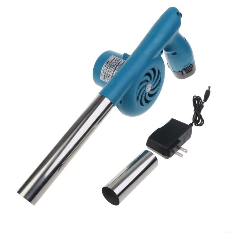 

Wireless Electric Air Blower With Rechargeable Battery Speed Adjustable BBQ Fan Bellow Air Blower Outdoor Tool US синій