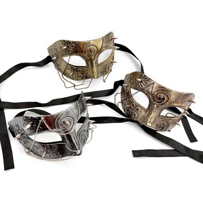 Steampunk Mardi Gras Mask Masquerade Mask Costume Party Supplies Venetians Mask Decor for Women,Men Half Face Mask