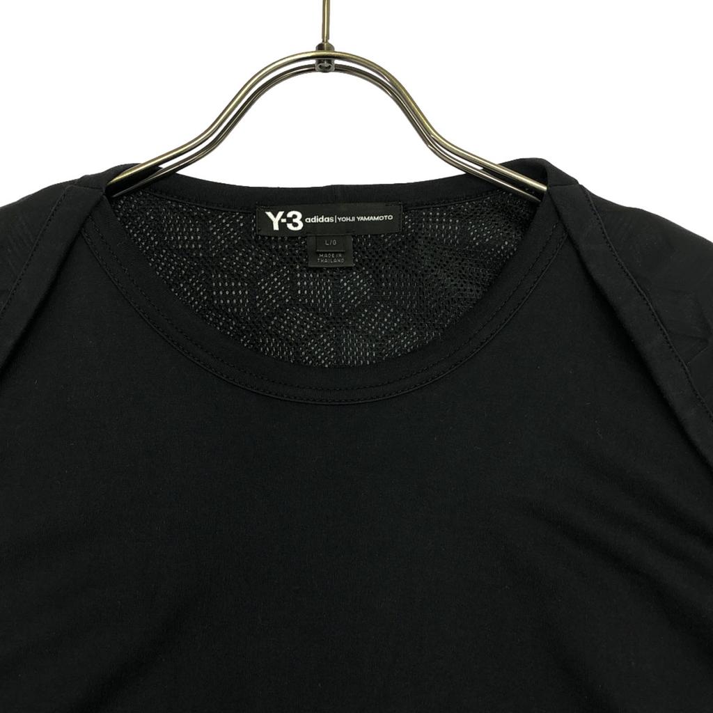 Y-3 Adidas YOHJI YAMAMOTO Long Sleeve Shawl Design Cut L Black Women Used