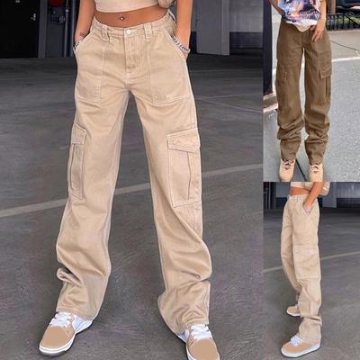 Bayan Baggy Kargo Pantolon Sokak Hip Hop Joggers Sweatpants Rahat Gevşek Geniş Bacak Pantolon