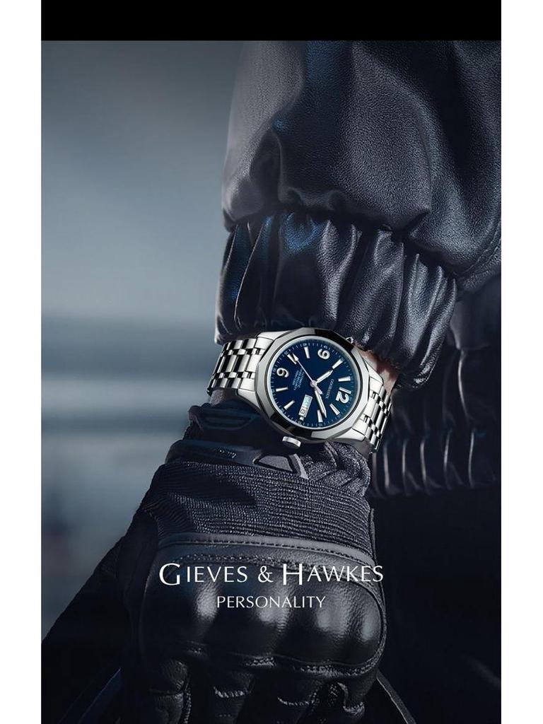 Gubaisen Men's Waterproof Quartz Watch with Calendar Feature