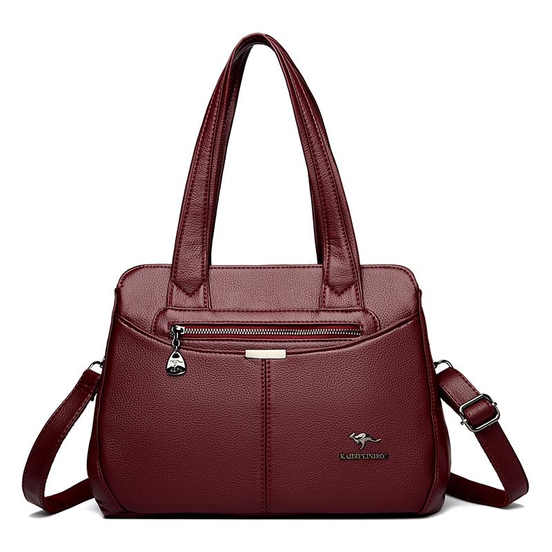 

Genuine Brand Pu Leather Casual Tote Luxury Handbags Women Bags Designer Shoulder Top-handle Bags for Women Sac 33cm 12cm 24cm