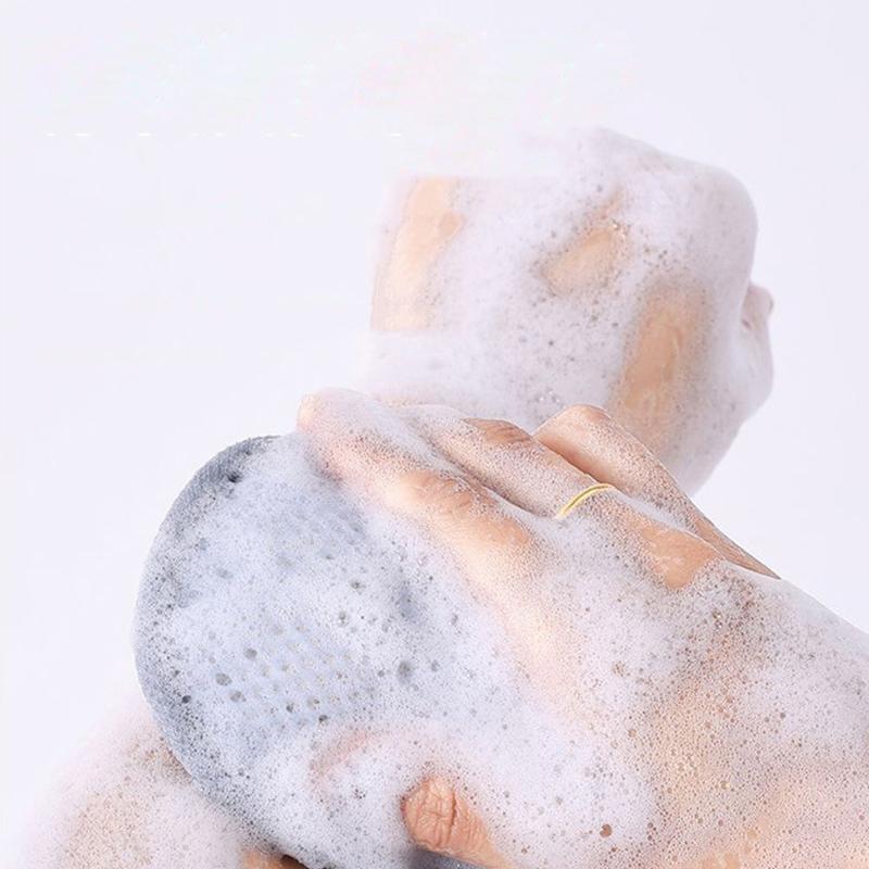 Bath Cleansing Foaming Net Double-Sided Soap Bag Body Exfoliating Scrubber Sponges Bathroom Mesh Soap Pocket