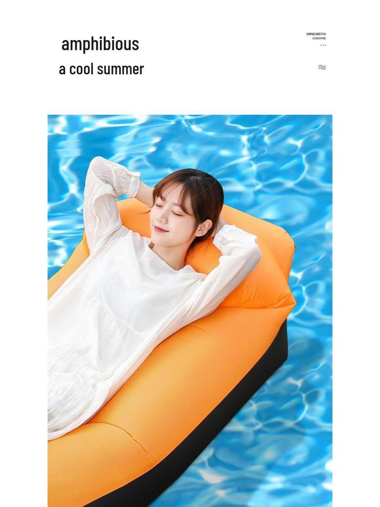 Portable Outdoor Inflatable Sofa with Pillow - Double Air Bed for Music Festivals