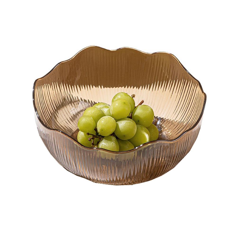 Flat Bottom Fruit Bowl Wave Edge Serving Dishes Fashionable Look Snack Basket Home Organization