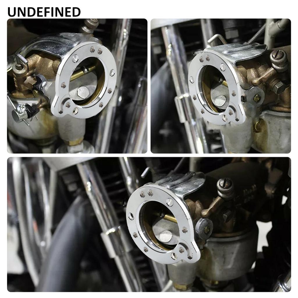 Motorcycle Chrome CV Air Filter Cleaner Adapter Plate for Harley Low Rider Electra Glide Sportster XL S&S Super E G Carburetors