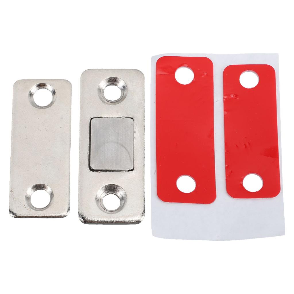 8 Pakk Magnetisk Dørfanger Ultratynn Dørlås Selvklebende Rustfritt Stål 2-veis Montering