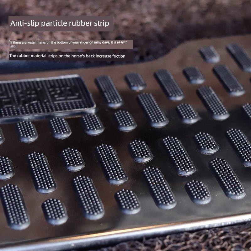 Car Floor Mats, Wear-Resistant Pedals, Thickened Stainless Steel Metal Aluminum Alloy Anti-Wear Plates, Anti-Slip Repair Pads for the Driver's Seat