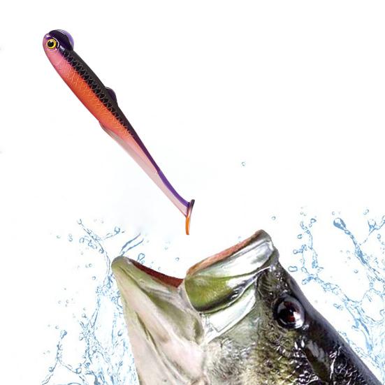 10 Stück Angelköder Weichköder Realistisch Aussehend Natürliche Schwimmhaltung T-Schwanz Künstliche Köder Swimbaits Angelausrüstung