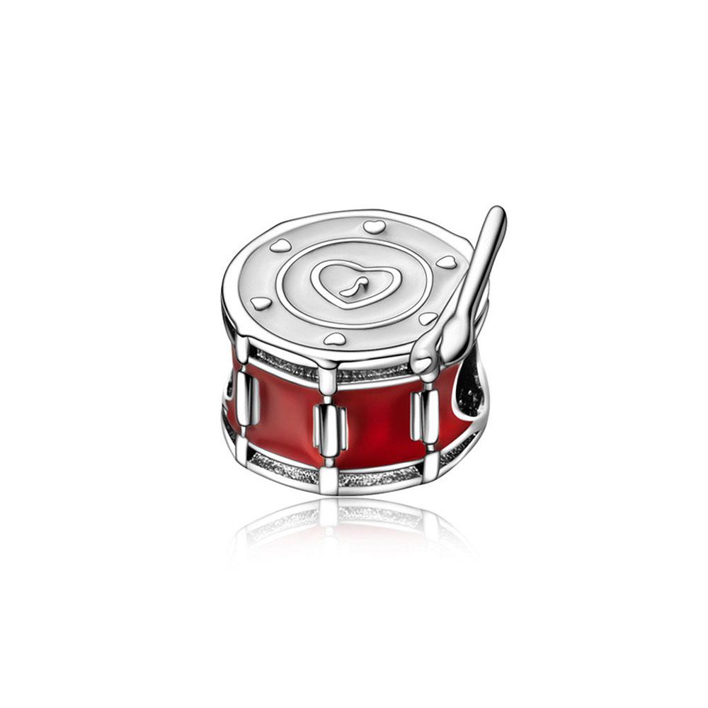 New 925 Silver musical instrument Charm Bead Earphone Guitar Piano Pendant Fit Original Bracelet Man Women DIY Jewelry Gift