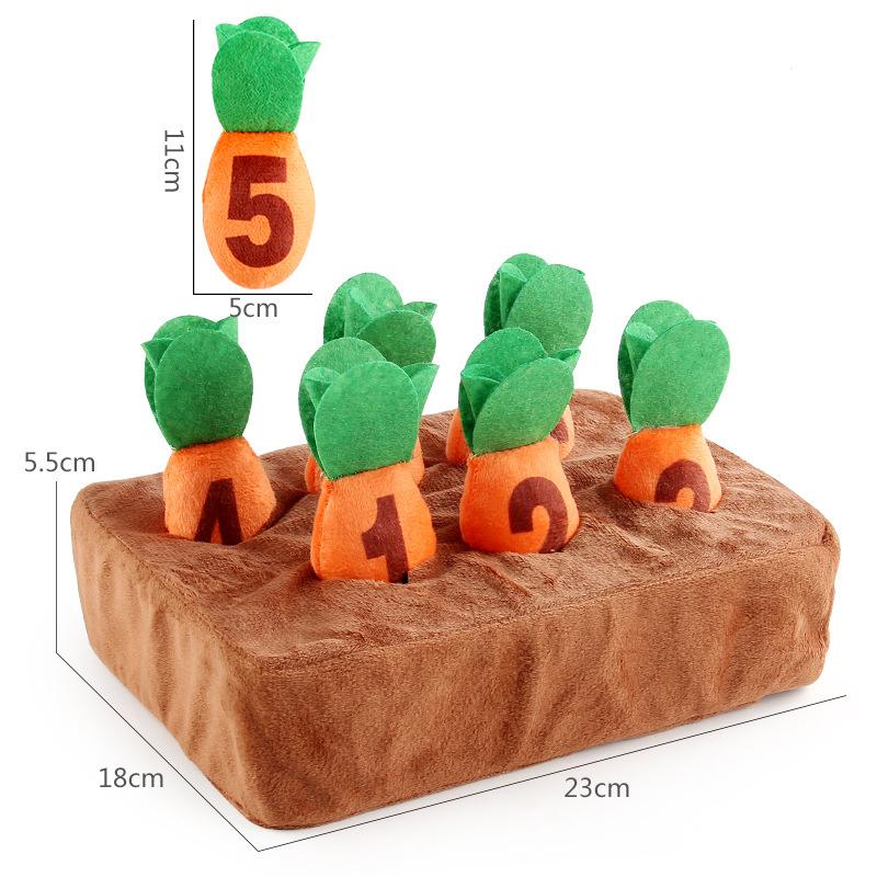 Early Education Plush Carrot Toy Baby Soft Cloth Book Kids Developing Games For Boys Girls Babies Craft Educational Sensory Toys