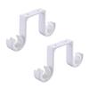 2 Pcs Hang Curtain Rod Holders Heavy Duty Curtain Drapery Rod Bracket Wall-Mounted Metal Double Rod Bracket