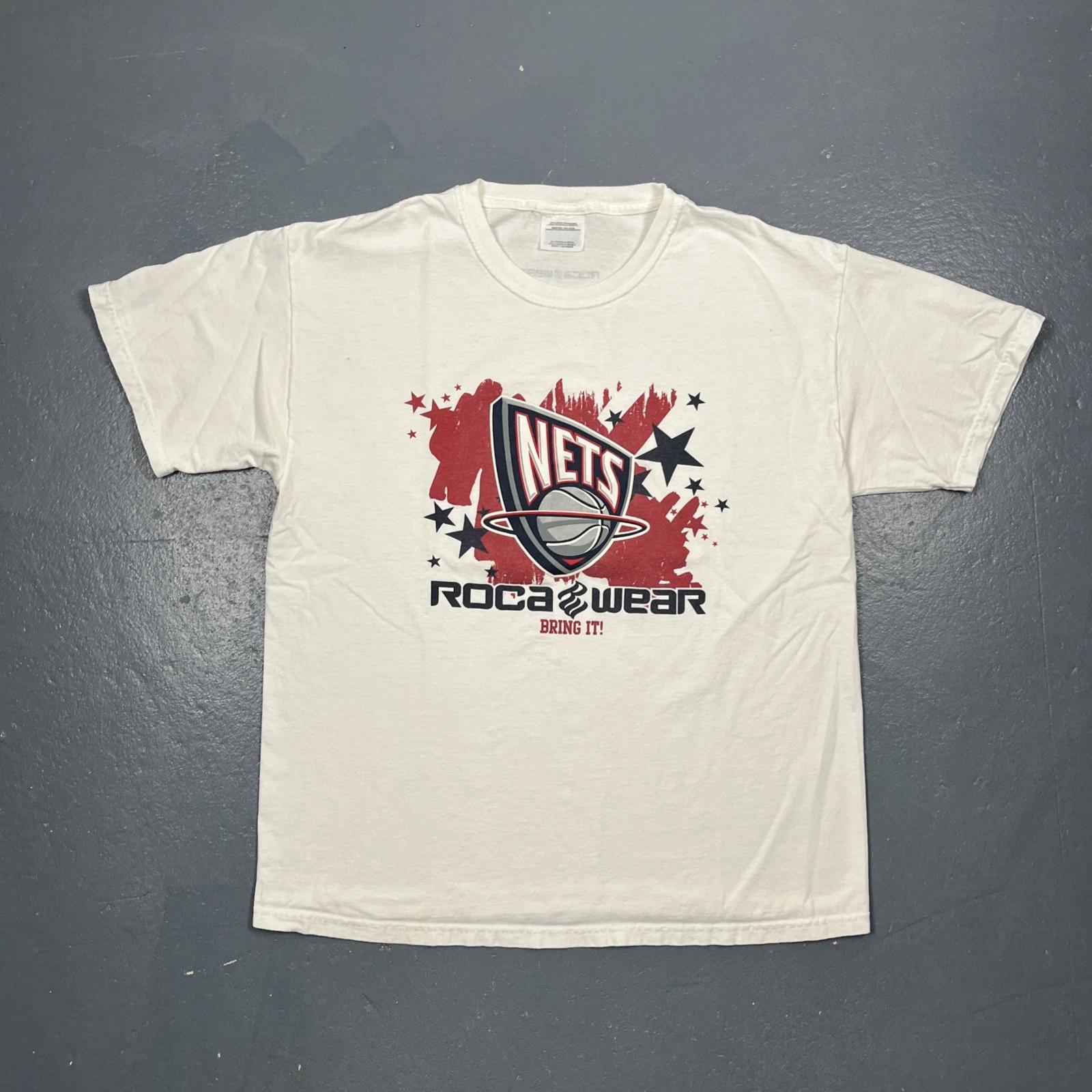 

Vintage New Jersey Nets Roca Wear Tshirt White Large VTG Y2K NBA S