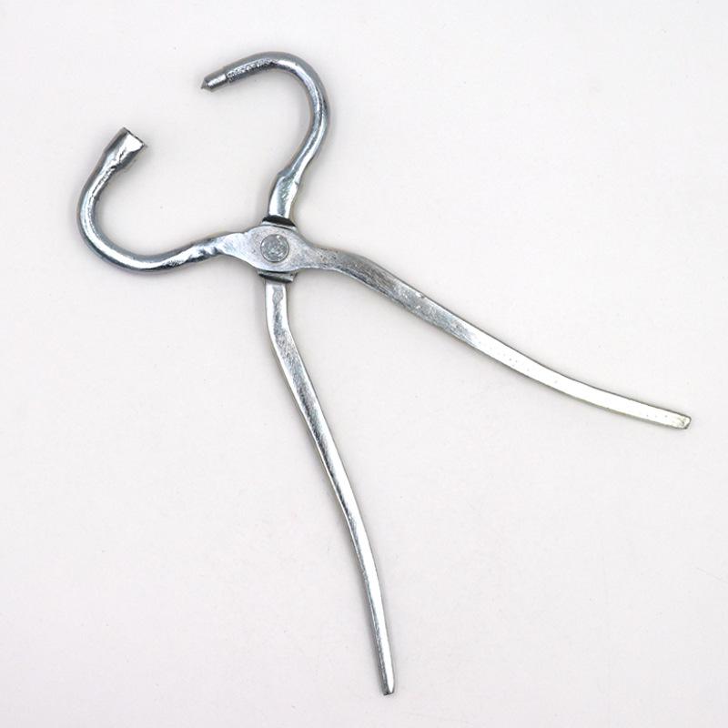 Stainless Steel & Carbon Steel Bull Nose Breeding Traction Ring and Pliers for Cattle Restraint.