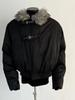 Men's Winter American Style Fur Collar Cotton Jacket - Short, Thick Golden Eagle Coat with Deconstructed Design