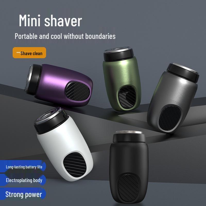 Mini Portable Electric Shaver for Men - Steel Beard & Hair Removal