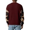 Herren Camouflage Stilvolles V-Ausschnitt Geripptes Strukturiertes Langarm-T-Shirt