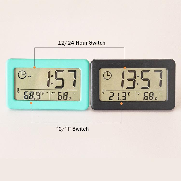 Simple LED Mini Electronic Clock Bedside Clock Snooze Alarm Clock with Temperature Calendar Display