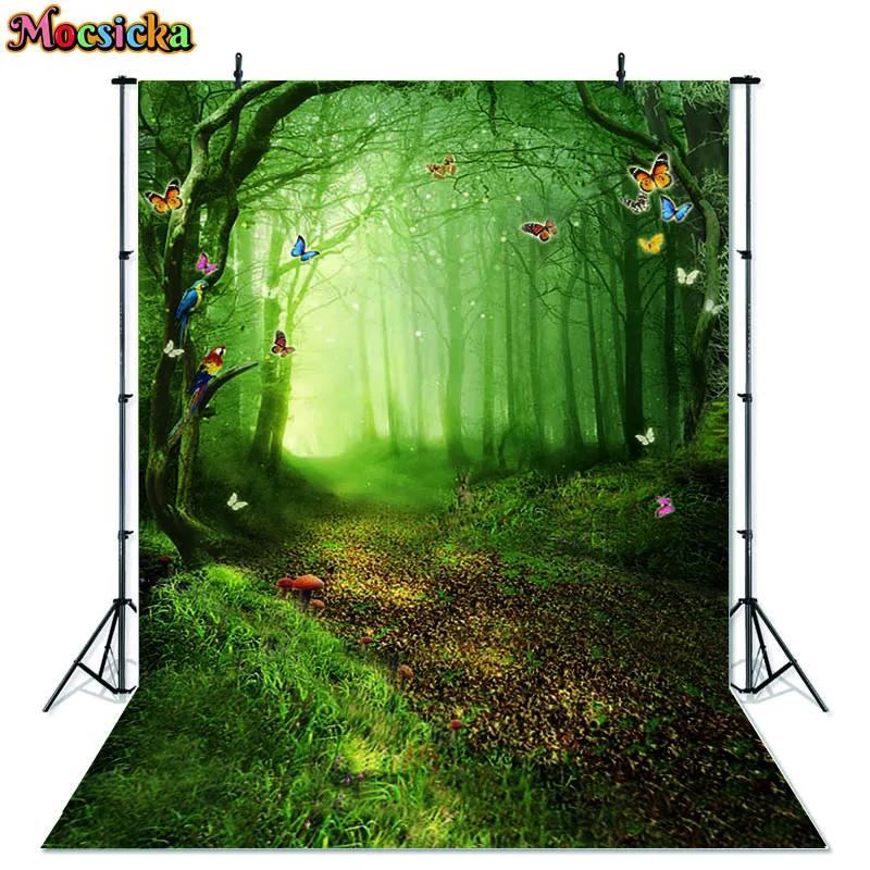 Spring Photography Backdrop Easter Grass Forest Fairyland Fairy Kids Baby Cake Smash Portrait Background Photo Studio Photophone