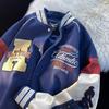 Men's Trendy Embroidered Baseball Jacket - Spring/Autumn Casual Loose-Fit Street Style