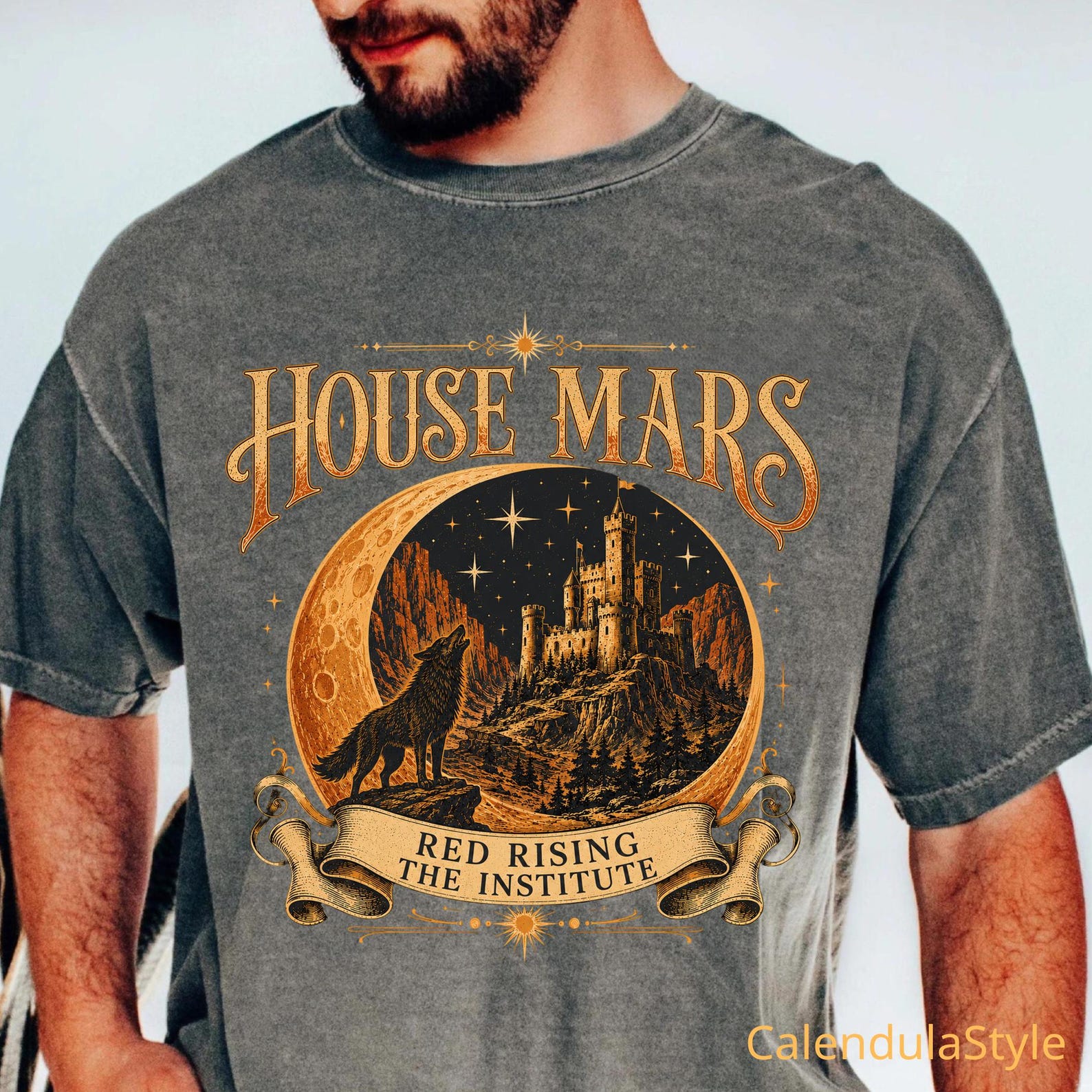 House Mars Red Rising Book Shirt, The Reaper of Mars Sci Fi Book, Sci Fi Lover Gift for Readers, New Bow The Howlers, Red Rising Fan Merch 4XL