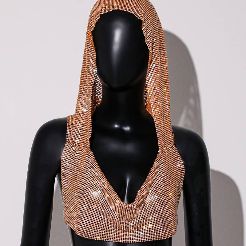 Summer Metallic Sequin Crop Top For Women Streetwear Fashion Statement