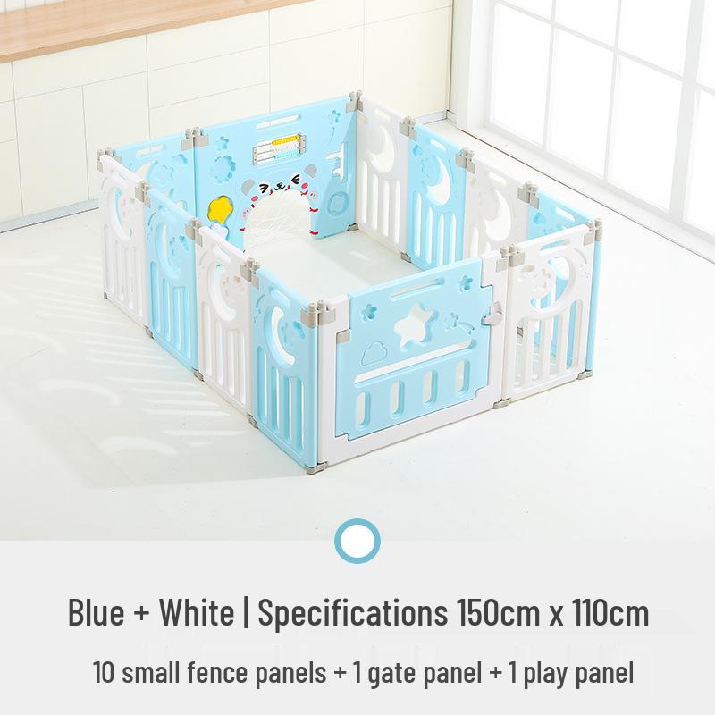 Folding Children's Playpen: Indoor Playground & Baby Crawling Mat with Safety Walker Guardrail