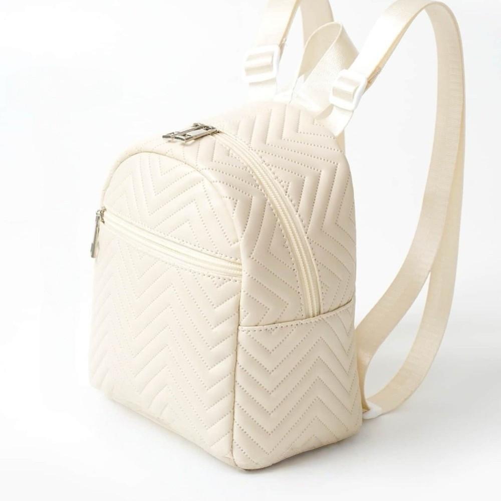 Elegant PU Leather Bag Korean Style Kids Mini Bag Fashion Triangular Stripes Backpack  Students