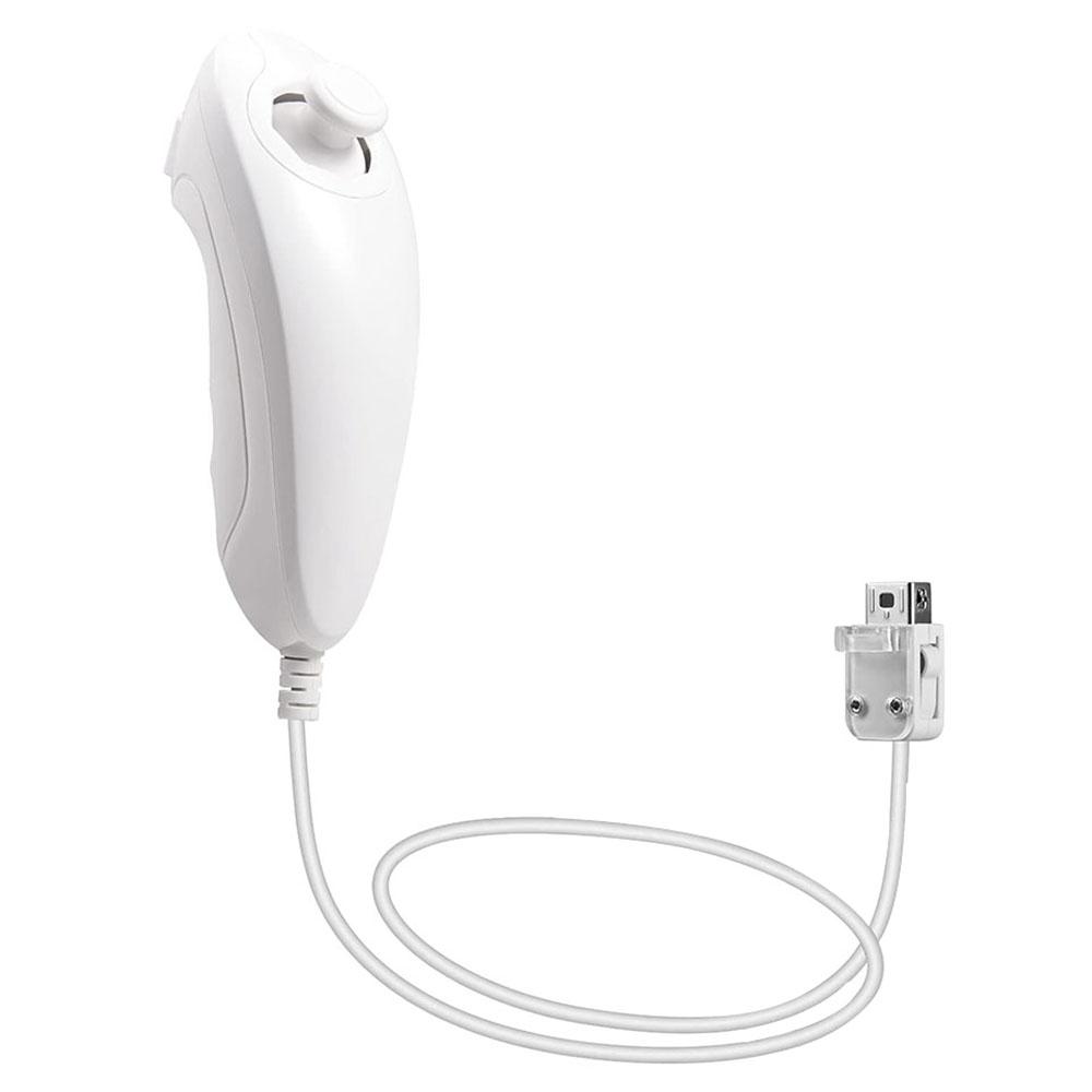 

8530 Для Nintendo Wii Антиковзкий дизайн 1:1 вигнутий дротовий пульт дистанційного керування ігровим контролером з кабелем White