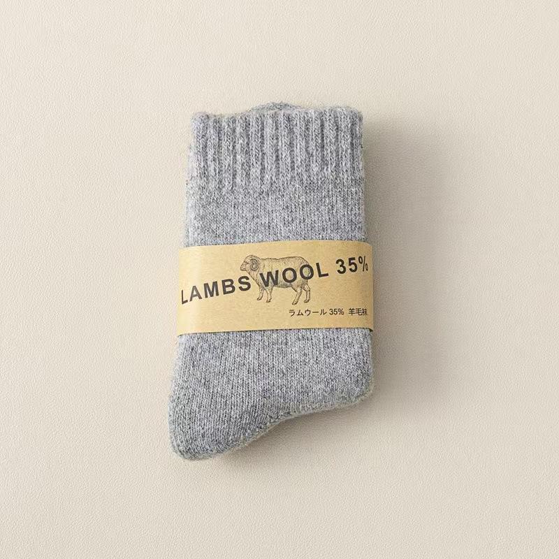 Barn Ullstrumpor Barn Pojkar Flickor Mjuka termostrumpor för baby Mode Enfärgad Barn Höst Vinter Cashmere Plyschsocka