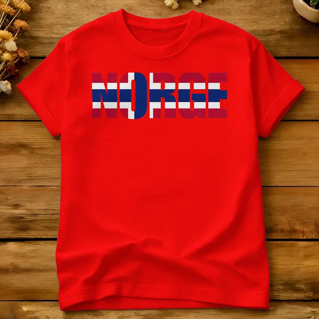 Unisex Norge Country Tshirts Pure Cotton Clothes Beach Vintage Shortsleeved T Shirt O Neck Harajuku Casual Tshirt