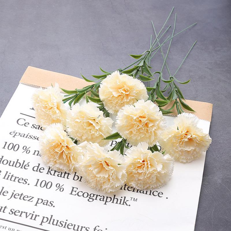 

Small Artificial Carnation Bouquet - Silk Flowers for Teacher s Day, Mother s Day, Women s Day Gift or Decoration with Free Shipping