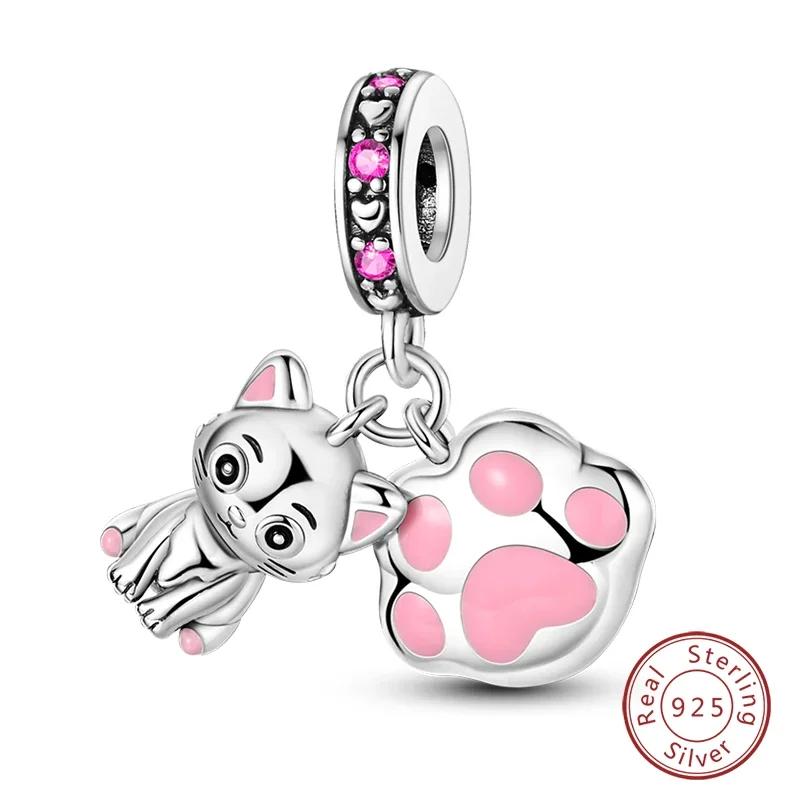 100% Copper Fashion Pink Princess Skirt Bag Lipstick Charms Beads Fit Original Bracelets Diy Jewelry Gifts