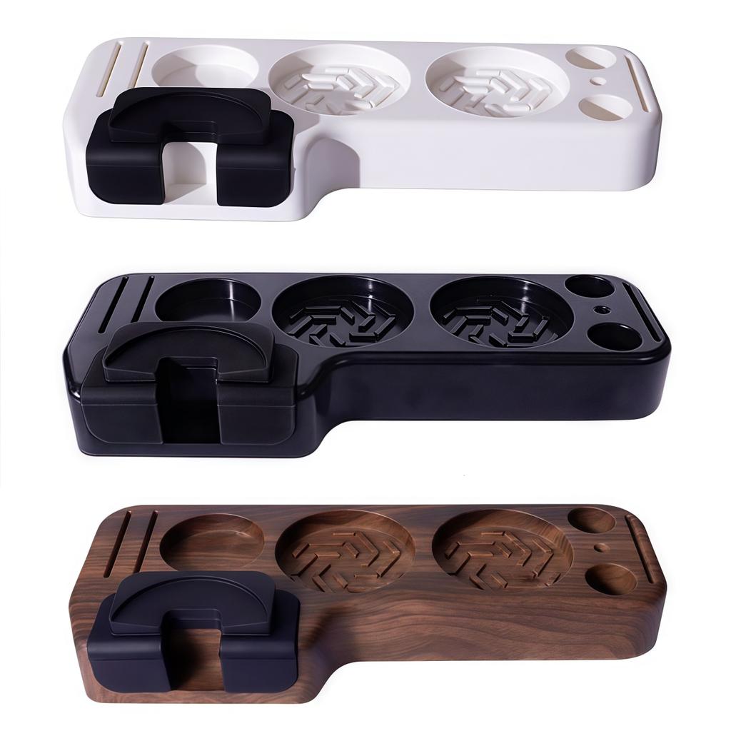 Compact Espresso Tamper Station with Tool Holder and Portafilter Organizer