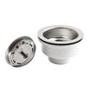 Waste Kit Sink Strainer High Quality PP Sink Stainless Steel Drain Diameter 90mm Silver Quality Is Guaranteed Practical