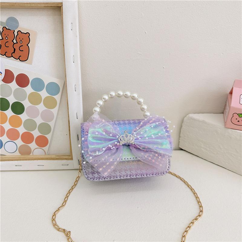 Charming Colorful Childrens Handbag With Fashionable Chain Strap For Everyday Use