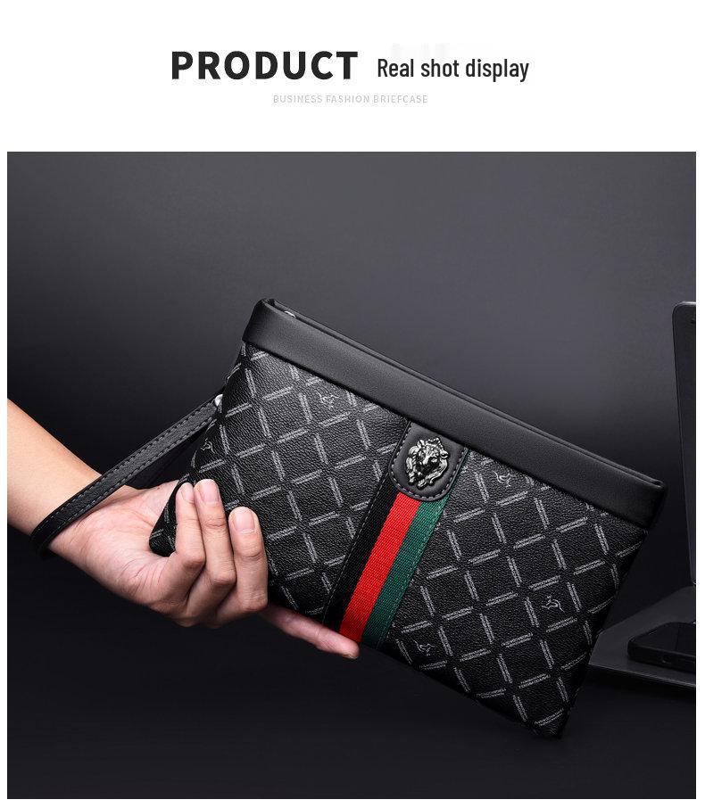 Luxury Men's Business Casual Clutch Bag - Stylish Large-Capacity Envelope Handbag